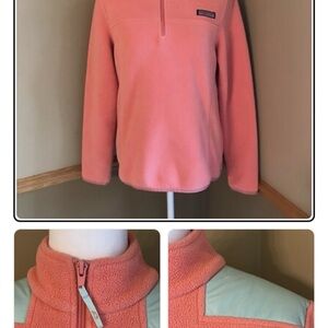 Vineyard Vines Pink and Light Blue Fleece Jacket